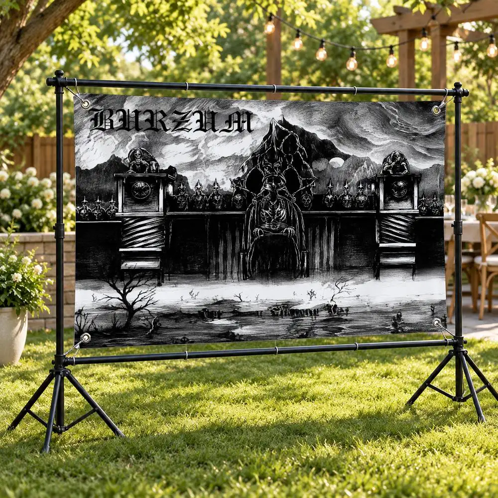 Music Artist Burzum Aesthetic Wall Tapestry Flag Printed Wall Hanging Living Room Party Outdoor Decor