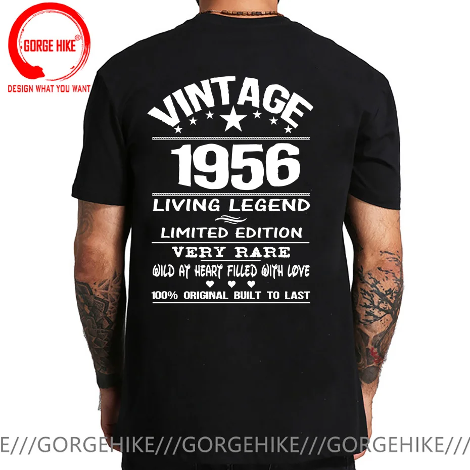 VINTAGE Living Legend 1956 T Shirt Men Born in 1956 Limited Edition T-Shirt 100% Original Built to Last Made in 1956 Tee Shirt