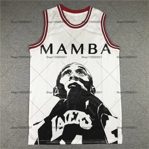 Kobe Bryant - Camiseta de baloncesto temática, estampado gráfico artístico, malla transpirable para deportes y ropa casual