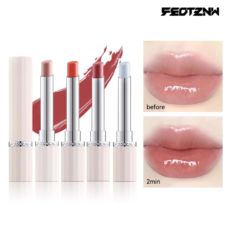 Feotznw Essential Oil Moisturizing, anti-wrinkle and color-changing Lipstick, with a moisturizing, water-like glow,Lip balm