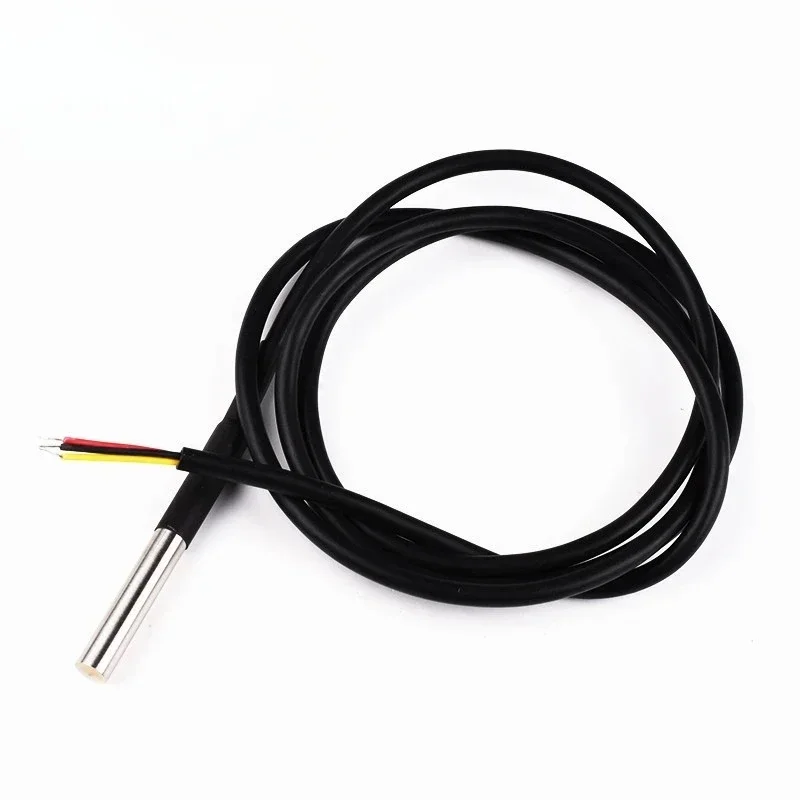 10PCS DS18B20 Temperature Sensor Module Kit Waterproof 100CM Digital Sensor Cable Stainless Steel Probe