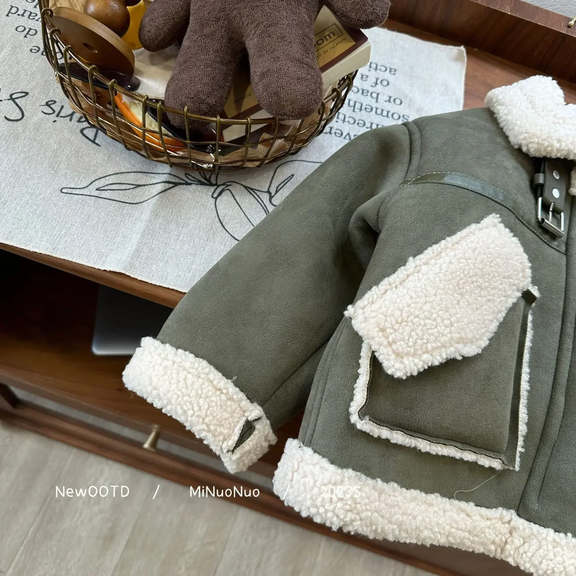 Baby Winter Coat Boys Fleece Coat Childrens Lamb Fleece Coat Boys Thickened Children Autumn Winter Warm Comfortable