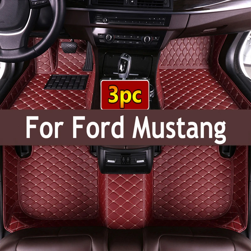 Car floor mats for Ford Mustang 2015-2022 2016 17 18 19 20 21 Custom auto foot Pads automobile carpet cover interior accessories