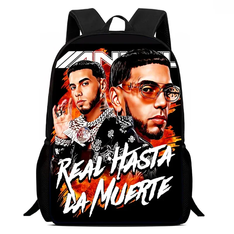 

Mochila Anuel AA School Bags,Customize Cartoon School Backpack for Girls Boys,Durable Light Weight Kids Bag for Kindergarteen