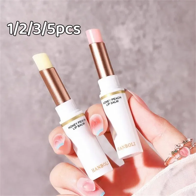 Heallor 1/2/3/5pcs Lip Balm Nourishing Lip Care Lips Makeup Lip Primer Anti-chapped Lipstick Cosmetics Moisturizing Beauty And H