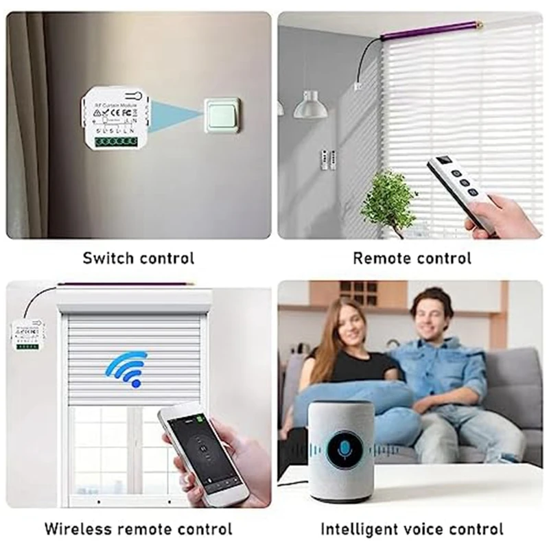 Tuya Wifi Smart Curtain Switch Controllers Roller Blinds Shutter Motor Smart Life APP Remote Control Alexa Google Home Durable
