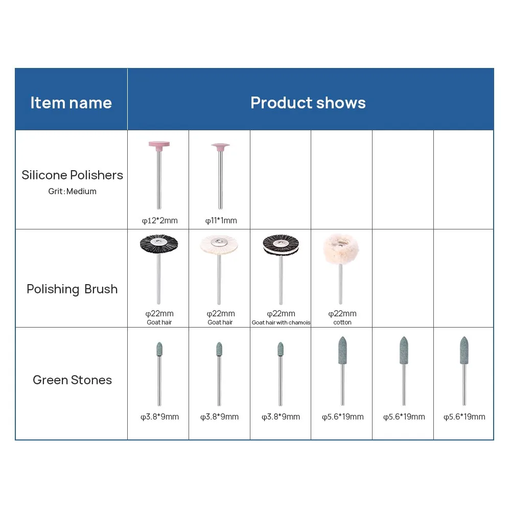 Azdent-Kit de pulido de porcelana y cerámica para laboratorio Dental, herramienta de dentista, 1 caja (Total de 35 unids/lote/caja)