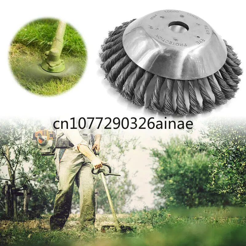 6-Inch 8-Inch Bowl-Type Twisted Wire Wire Wheels Weeding Machine Matching Plate-Type Twisted Knot Wire Brush Garden Weeding