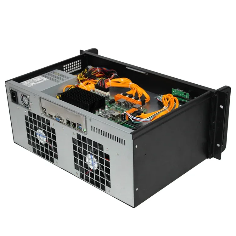 4U 12bay hot swap server case with fan Barebone system with  Mainboard  ssd memory and power  supply