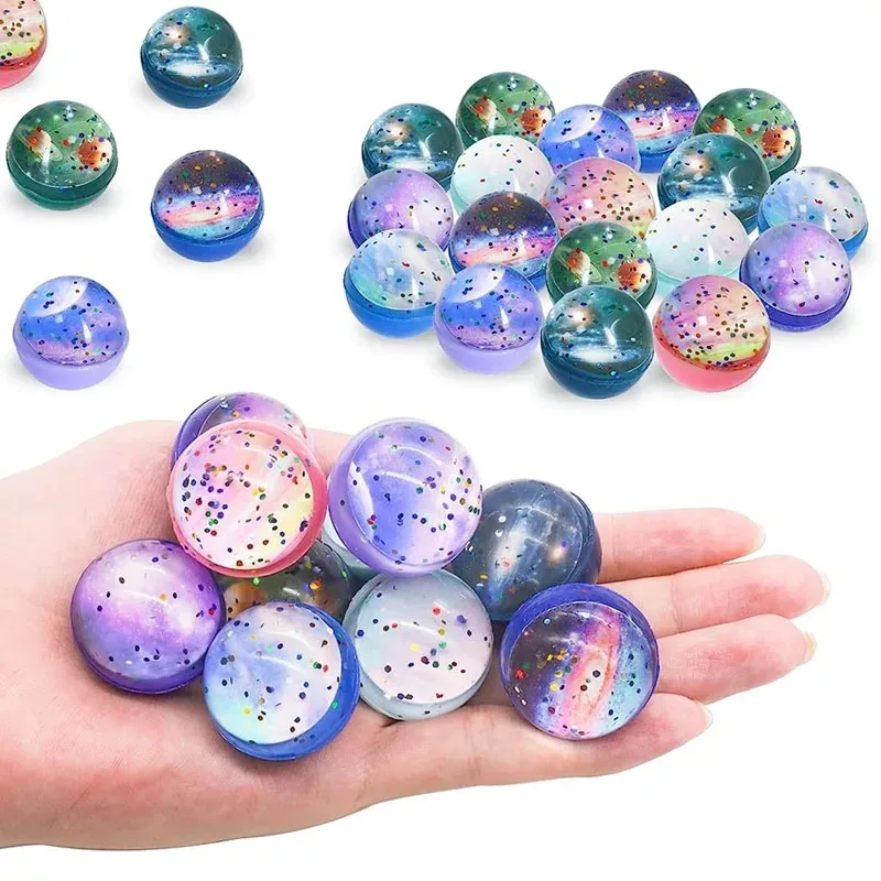 10Pcs Solar System Planets Space Themed Party Favors For Rubber Bouncy Balls 32MM Balle Rebondissante Spilzeug