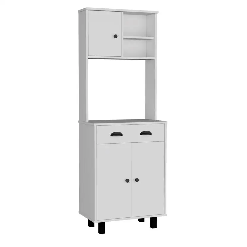 مخزن المطبخ مع خزائن ورفين ودرج للتخزين والتنظيم #6