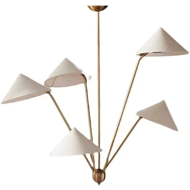 American all-copper simple retro dining  living  bedroom study chandelier, villa designer recommended chandelier cross-border