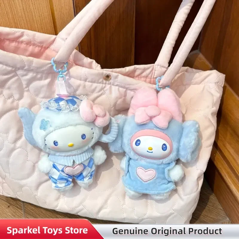 

Оригинальная серия Sanrio Blue Flutter: виниловый плюшевый брелок-подвеска в закрытой коробке, милые куклы-сюрпризы Мелоди и Куроми, трендовые игрушки-брелоки