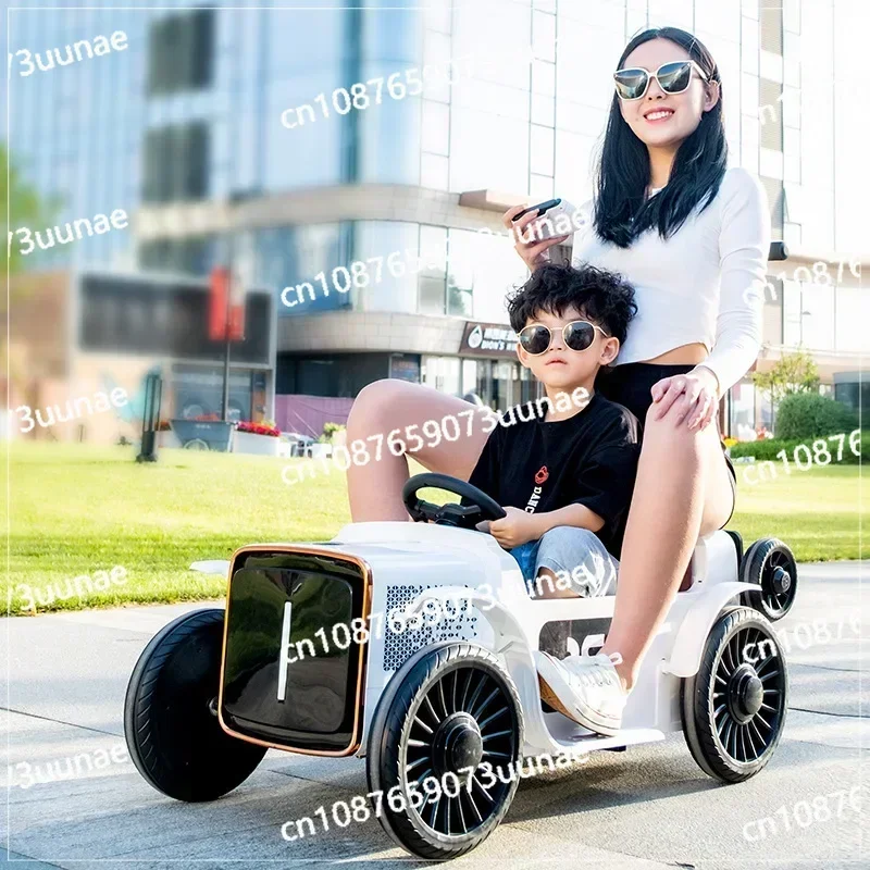 Electric Car Can Seat Adults with Double Boys and Girls  New Parent-child Car Four-wheel Remote Control Car