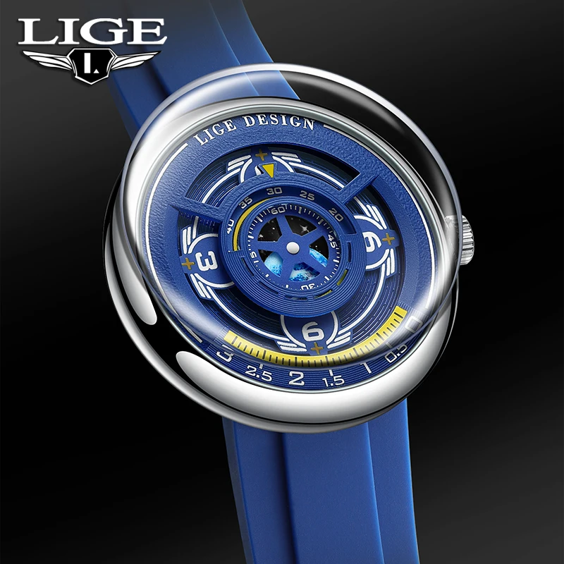 

Новые спортивные часы LIGE: Мужские модные люксовые кварцевые наручные часы, водонепроницаемые до 30 м, светящиеся, повседневные, подарок для мужчин, Reloj 2026
