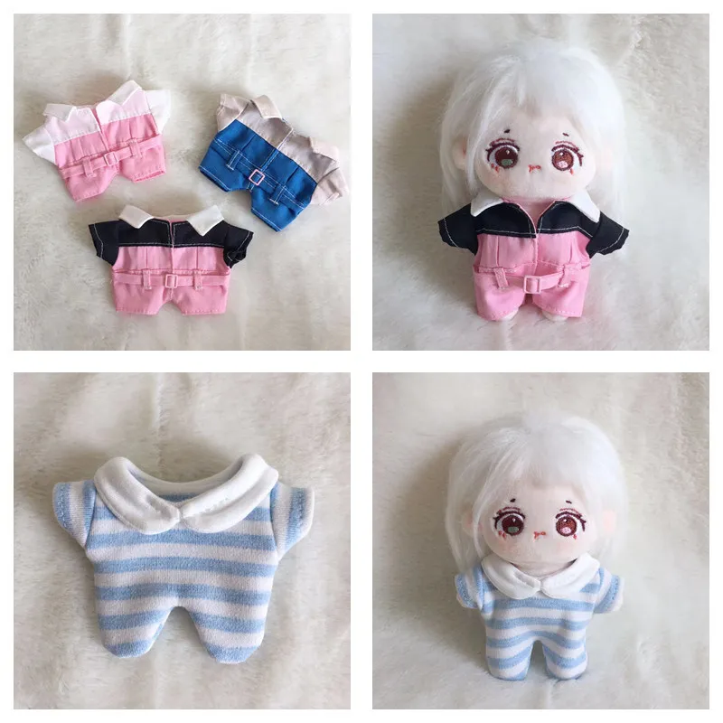 Cute 10cm normal baby clothes lovely one-piece pajamas for 10cm star doll clothes kids DIY toys Accessories