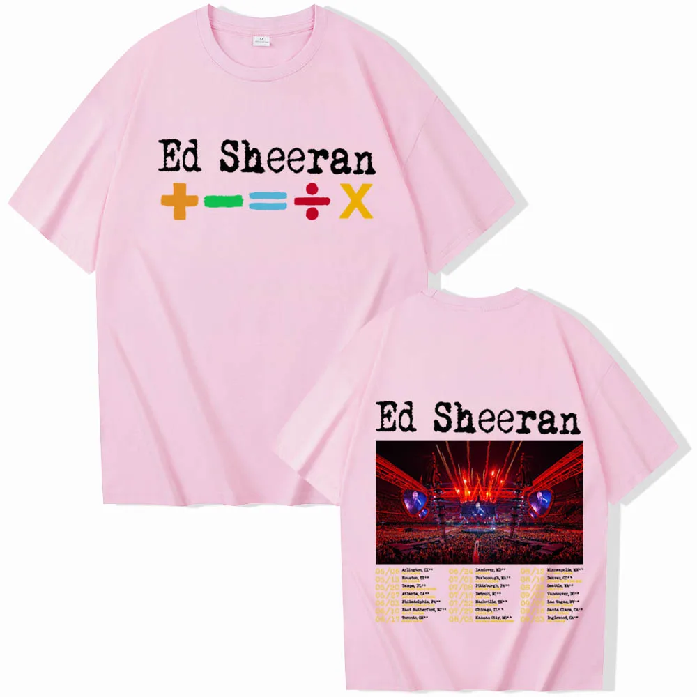 Ed Sheeran 2024 Tour T-Shirts Unisex Harajuku O-Neck Short Sleeve Popular Music Shirts Fans Gift