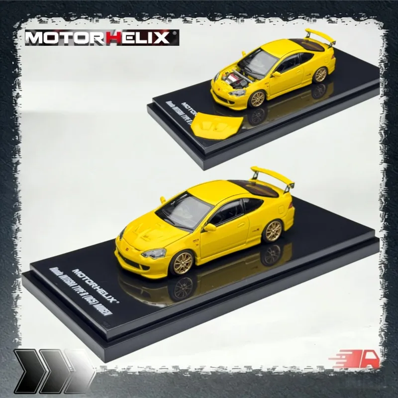 [In Stock] MH 1/64 Diecast Honda Integra Type R DC5 MUGEN, Gloss Yellow Collectible Sports Car Model