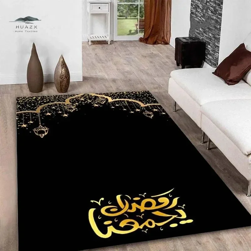 Islam Festival Rug Portable Prayer Muslim Kneeling Poly Mat Ramadan Kareem for 3D Printing Carpet Non-Slip Mats Home Decoration