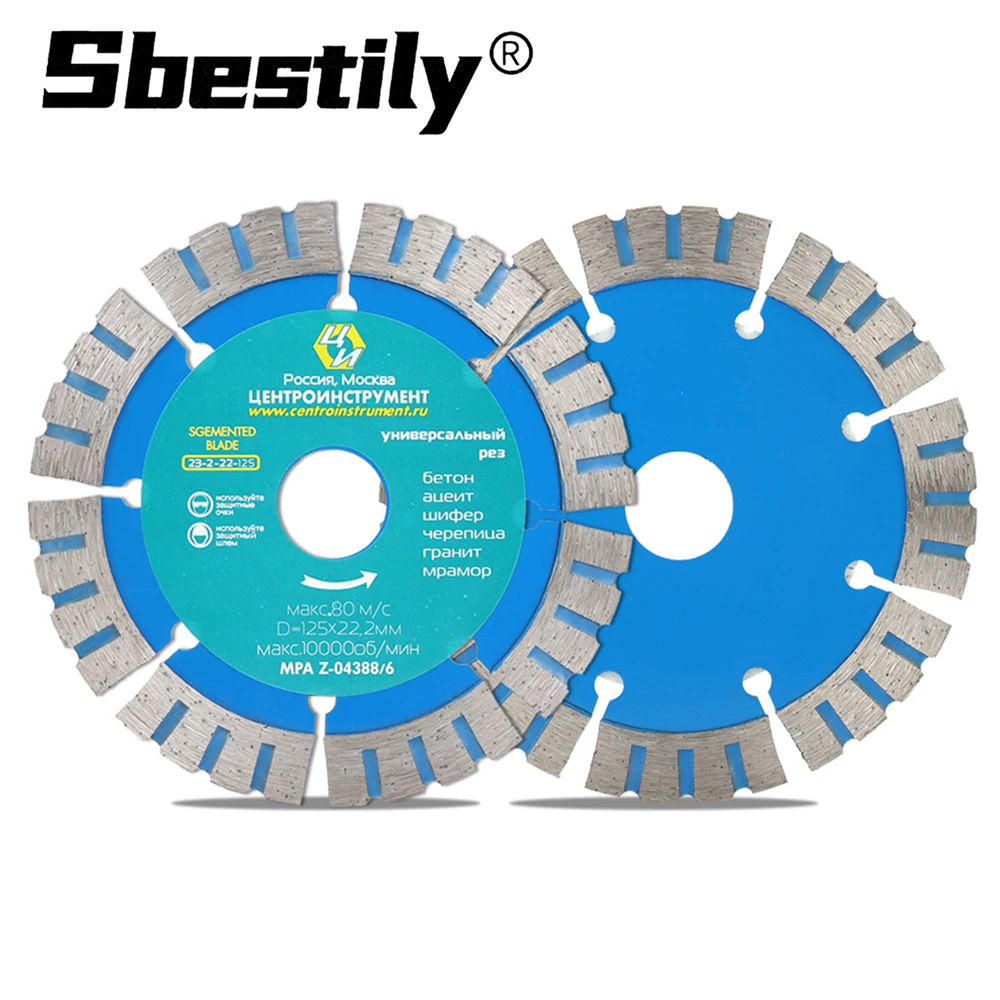 

1pc 125mm Diamond Cutting Disc Marble Segment Saw Blade Grinding Cutters for Dry Wet Cut Ceramic Angle Grinder Cutting Tool