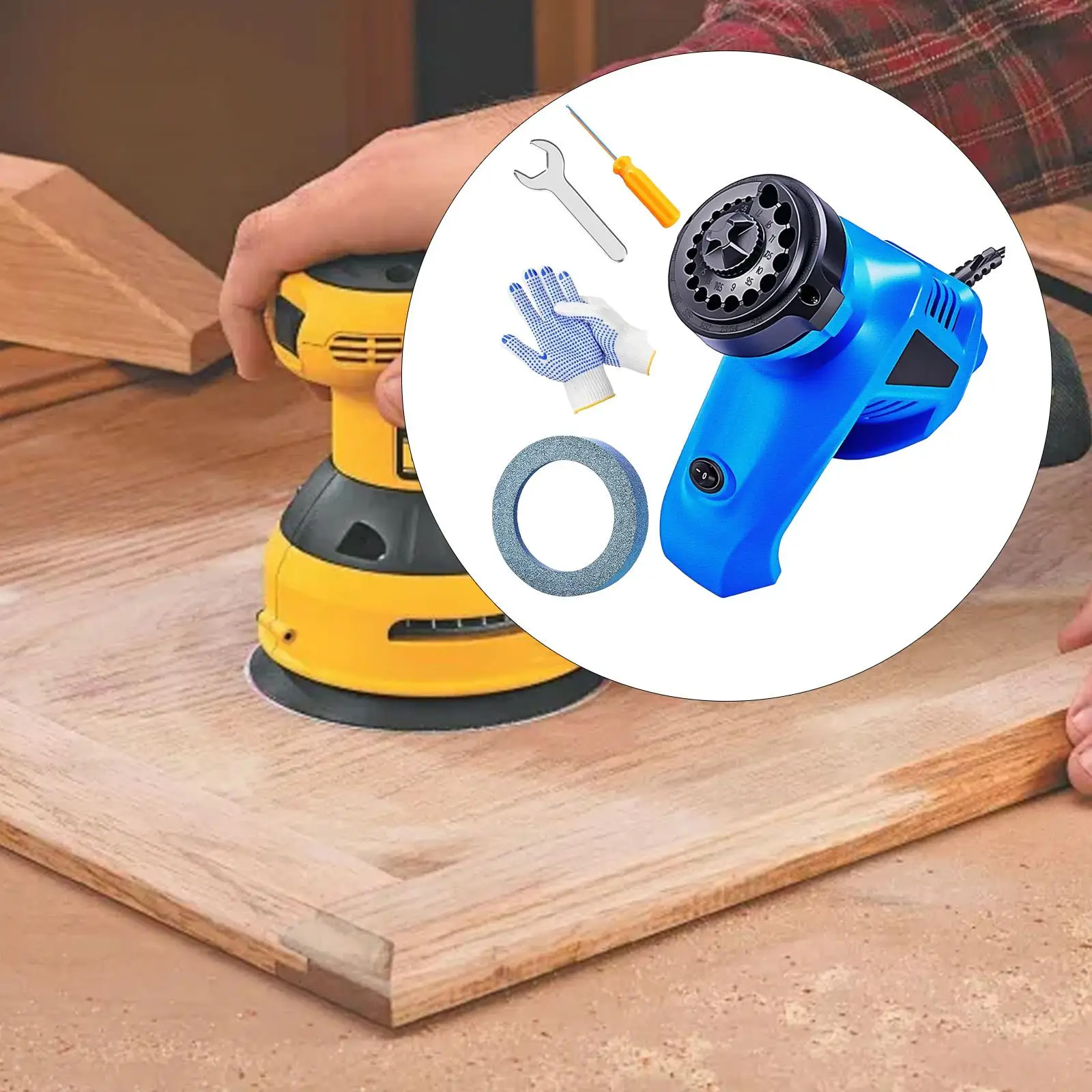 

Electric Drill Bit Sharpener Positioning Plate Sturdy for 1/8-15/32inch Bits