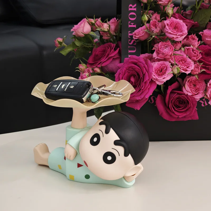 Shin Chan Key Storage Tray Piggy Bank Entryway Decorative Organizer With Easy Access For Shoe Cabinet Desktop Gift For Family