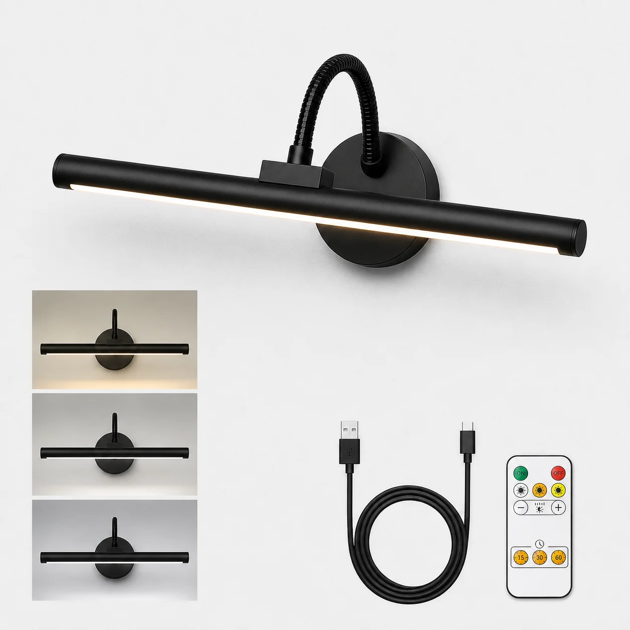 Photography Lighting Wall - 1/2pcs LED Picture Lights Remote Control