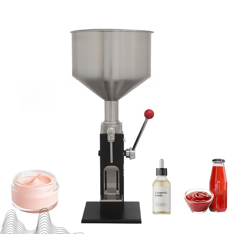 Manual Liquid Paste Filler 5-100ml Stainless Steel Product Connect Small Packing Machinery Handle Filling Machine