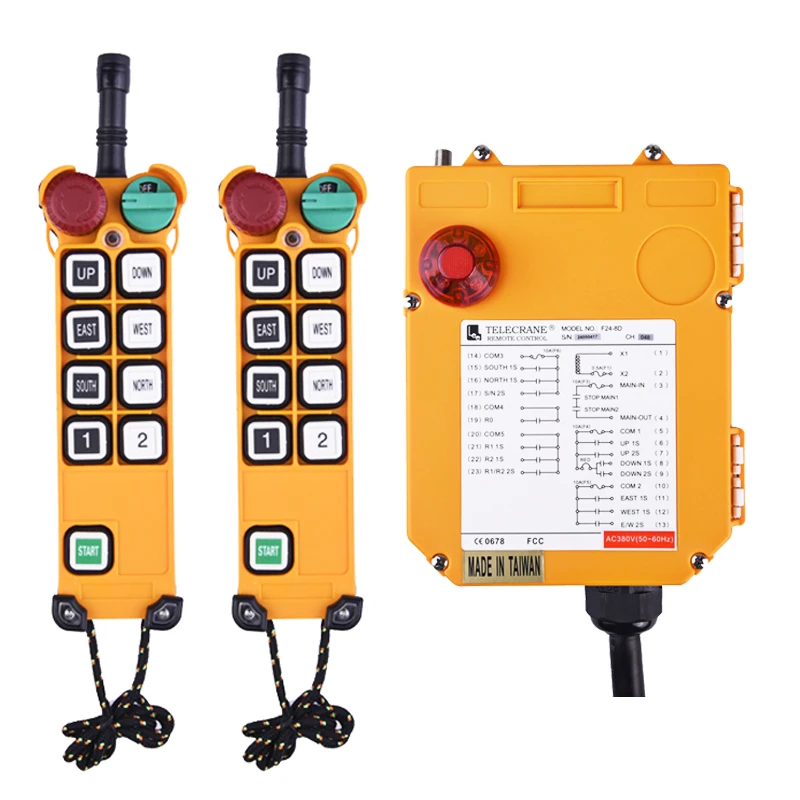 

F24-8S/8D Top quality industrial remote controller Crane Control Lift Wireless Switches AC DC 220V 380V 110-460V 36V 48V Hoist