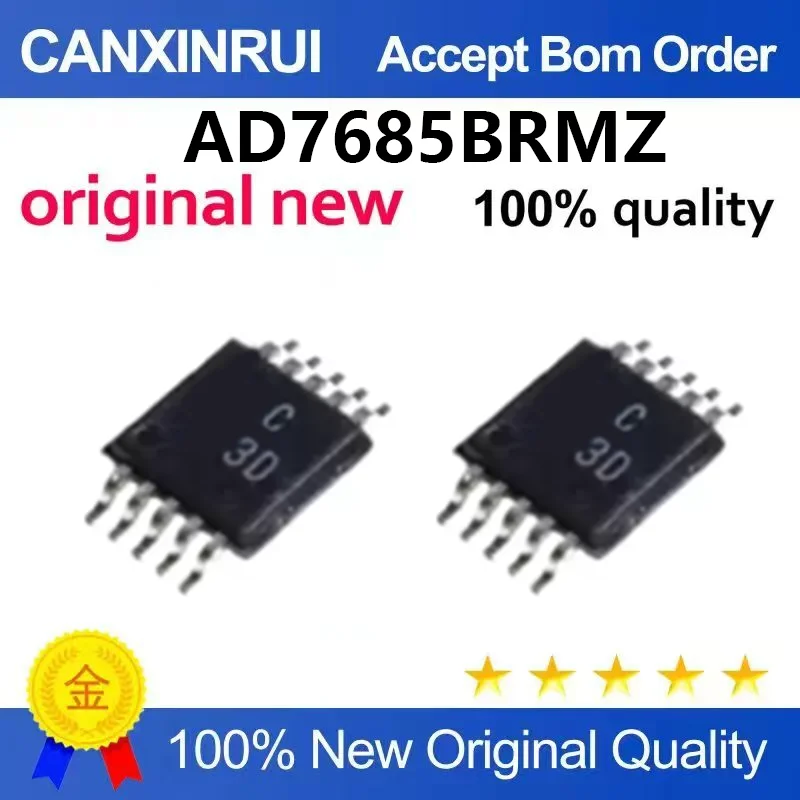 (5pcs-100pcs)Brand new original AD7685BRMZ silk screen C3D MSOP-10 16 bit PulSAR