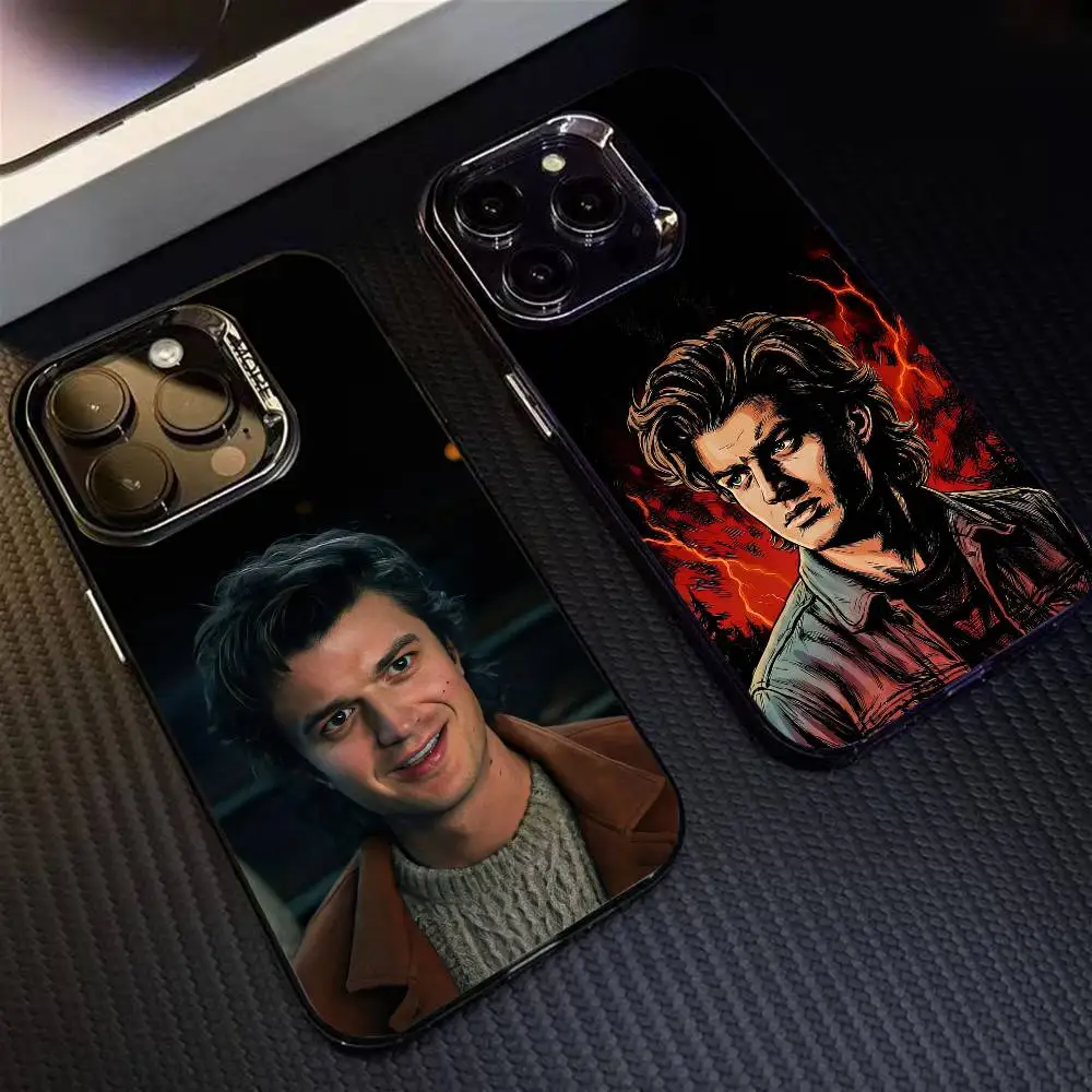 

S-Steve H-Harrington Phone Case For iPhone 16 17 15 14 12 13 Pro Max Black Color Shockproof Cover