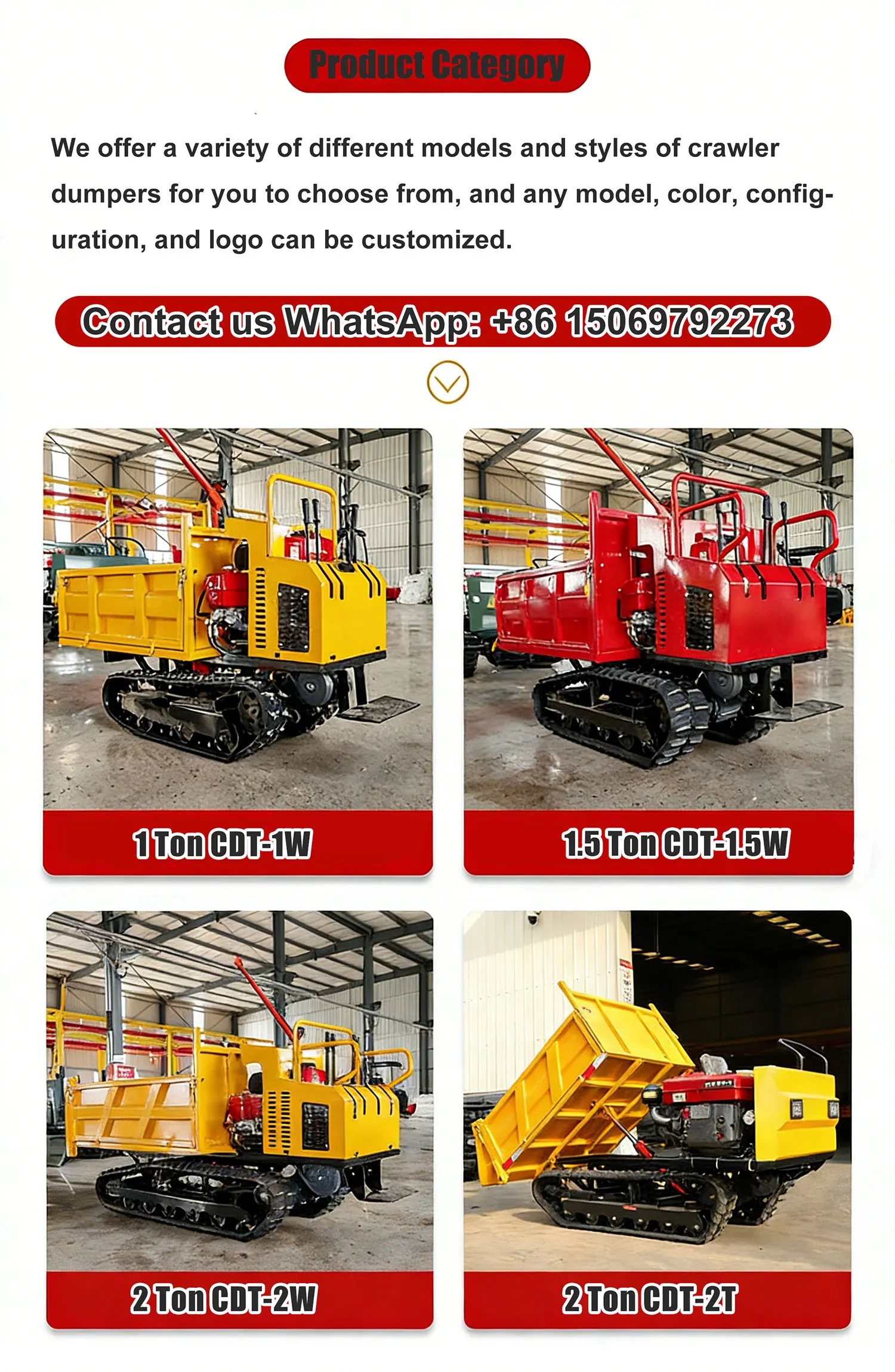 Allrad-Raupendumper mit EPA-Zulassung, Mini-Muldenkipper mit Hoher Leistung für Berge, Feuchtgebiete und Schlammige Straßen – Detail 3