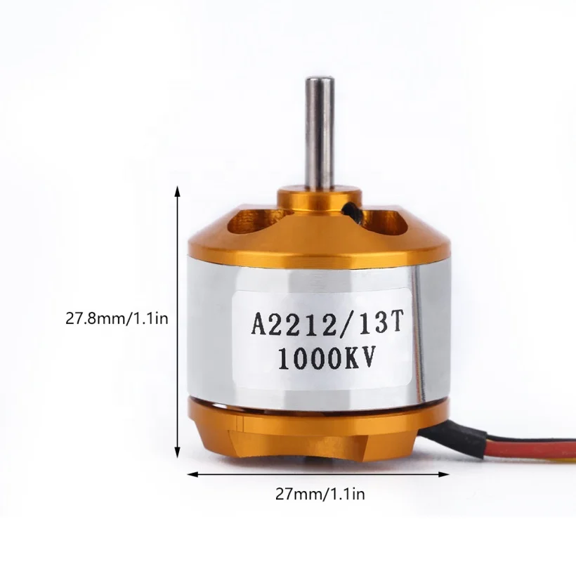 5 uds A2212 2212 Motor sin escobillas 930KV 1000KV 1400KV 1800KV 2200KV 2450KV para avión RC multicóptero sin escobillas Outrunner