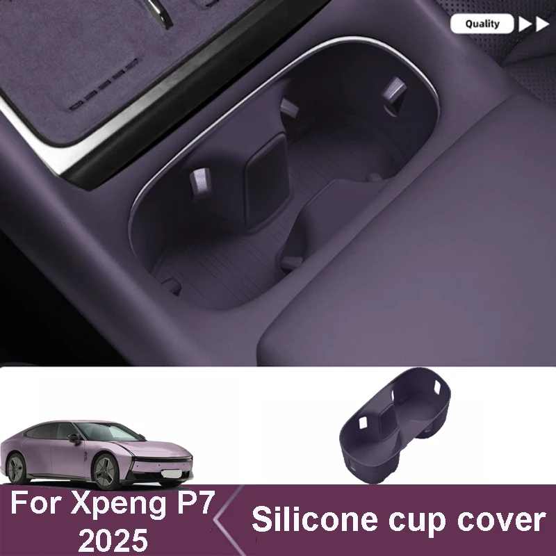 

For XPeng Xiao Peng P7 2025 Car Silicone Adhesive Cup Cover Central Control Interior Storage Protection Accessories Pad