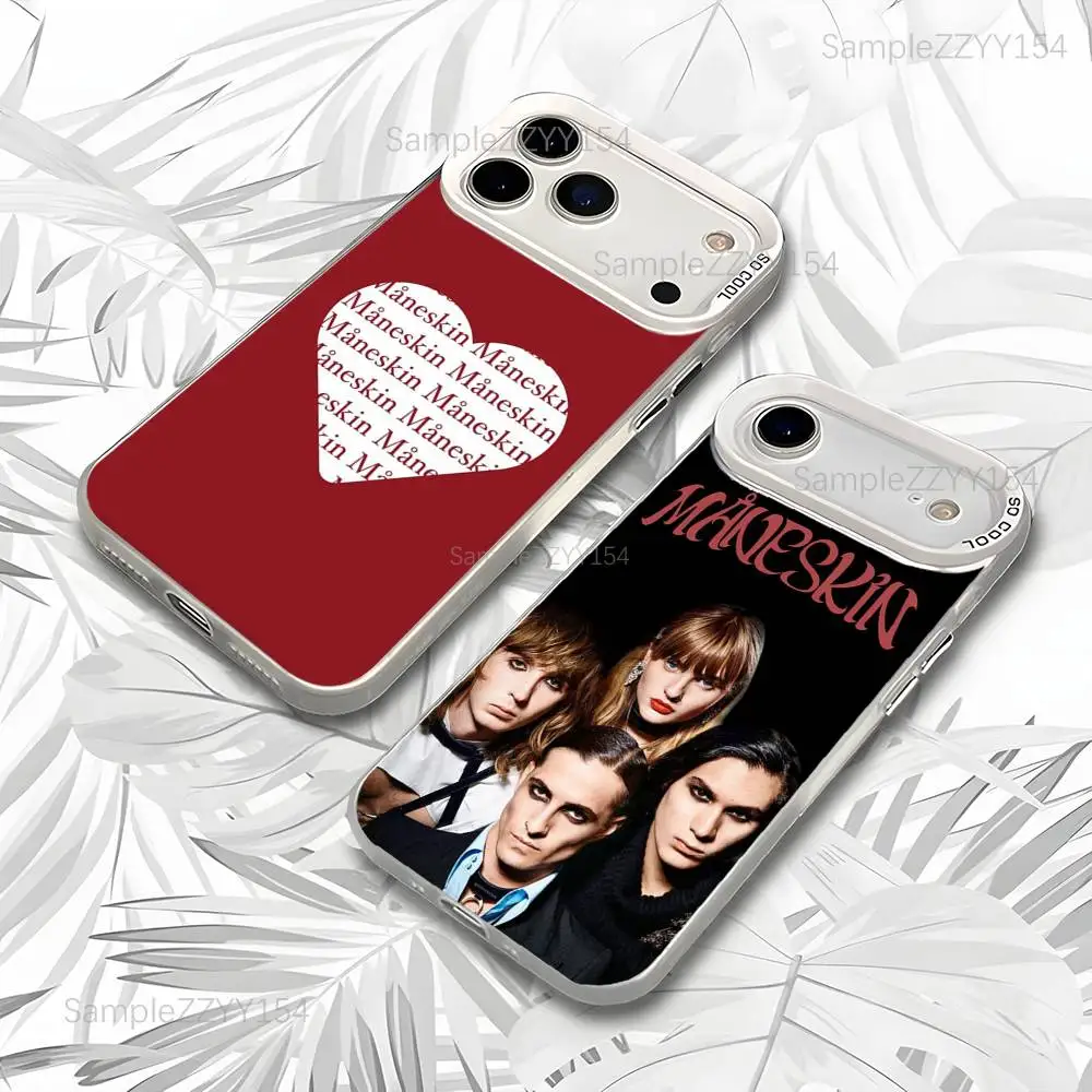 

Rock Band Maneskin Rush Phone Case For iPhone 17,16,15,14,13,12,X,8,Pro,Max,Plus,E,SE4,Air,Mini White IMD Matte