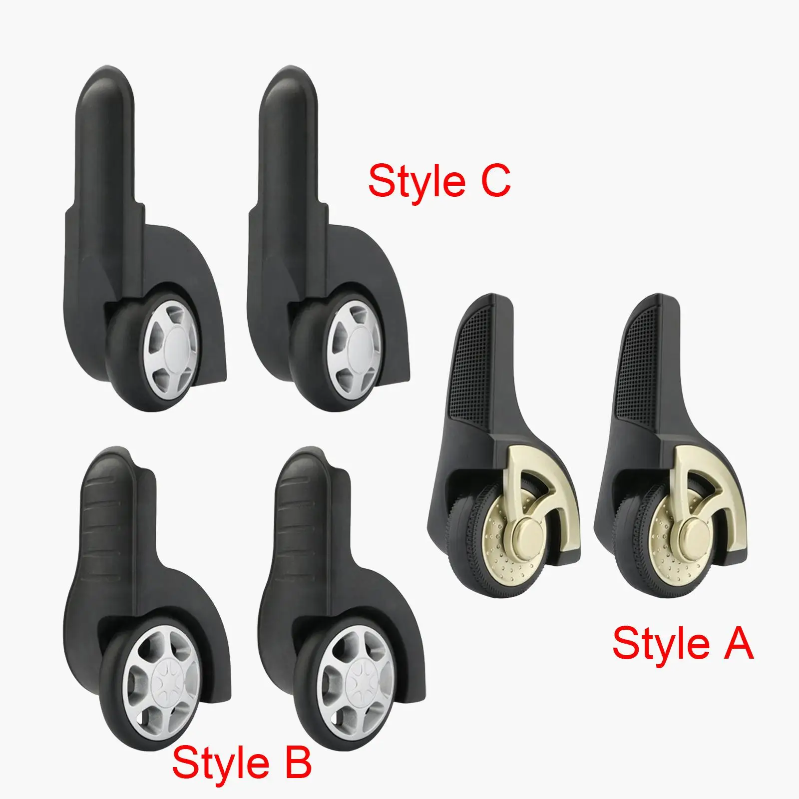 2個入り回転キャスターホイールアクセサリー、汎用修理diy荷物用ホイール
