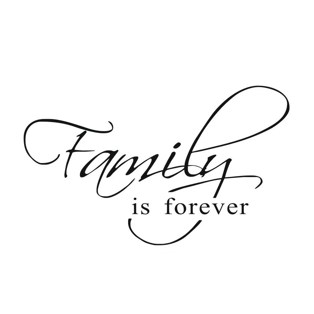 Wall Stickers Home Decor Waterproof PVC Living Room Bedroom Inspirational Quotes Family Forever Letter Decal Strong Adhesive
