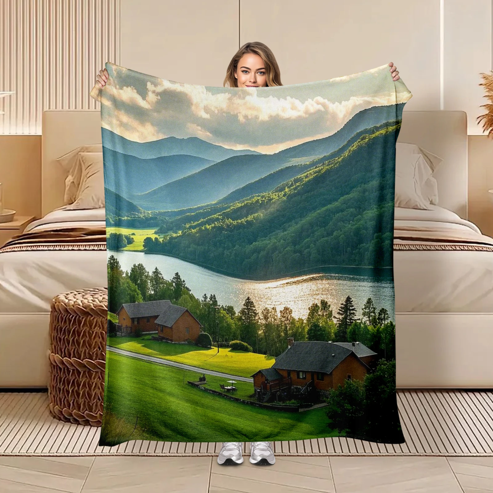 

Flannel Blanket Inspired By Majestic Peaks And Rivers Across America Provides Comfort To Loved Ones Everywhere