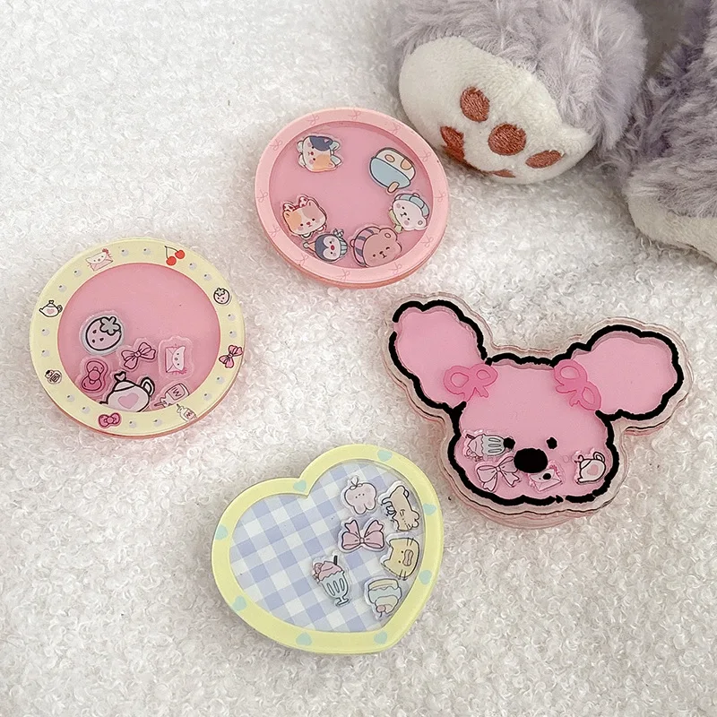 

Korea Cute Cartoon dog Grip Acrylic Mobile Phone Holder Socket Stand Ring Cell Phone Support Bracket Smartphone Accessories