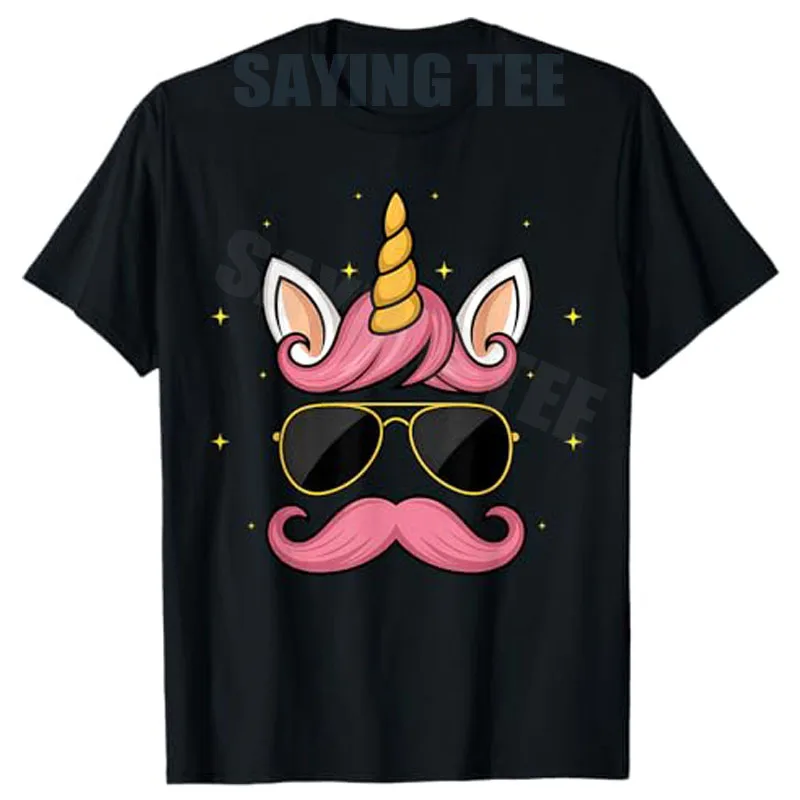 Camiseta Divertida de Unicornio para el Día del Padre, Color Rosa, para Hombre, Estilo Y2K, Regalo Original para Papá o Esposo, con Frases Originales