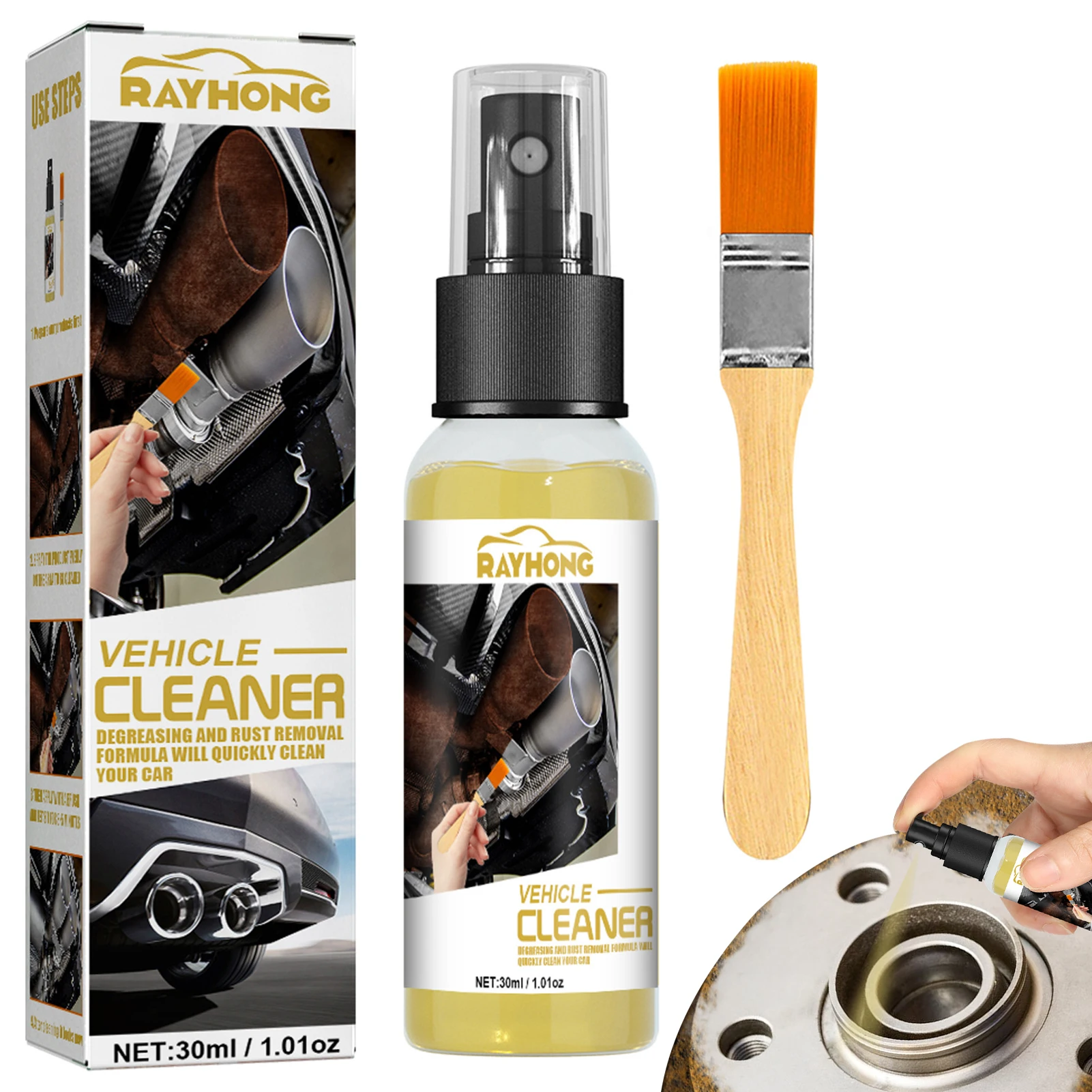 

30ml Car Rust Remover Spray Rust Reformer Spray Rust Preventive Coating Stop Rust & Corrosion Permanently Anti-Rust Agent