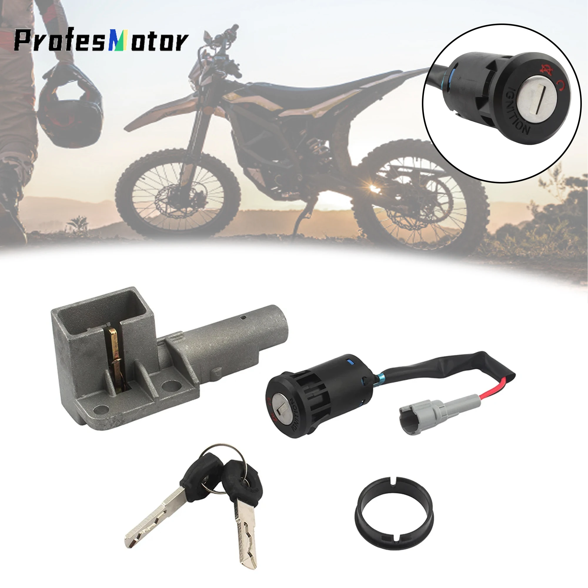 

Motorcycle Ignition Switch Kit Lock Safety about Surron Light Bee Ebike 2020-2023 Universal Enduro Tuning Motocross Accessories