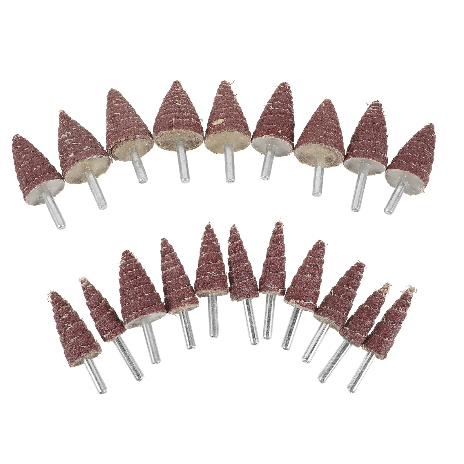 

20pcs Cone Shape Abrasive Flap Wheels Sandpaper Grinding Heads Rotary Tool Multi Angle Adjustable Handle Durable Sanding Cloth