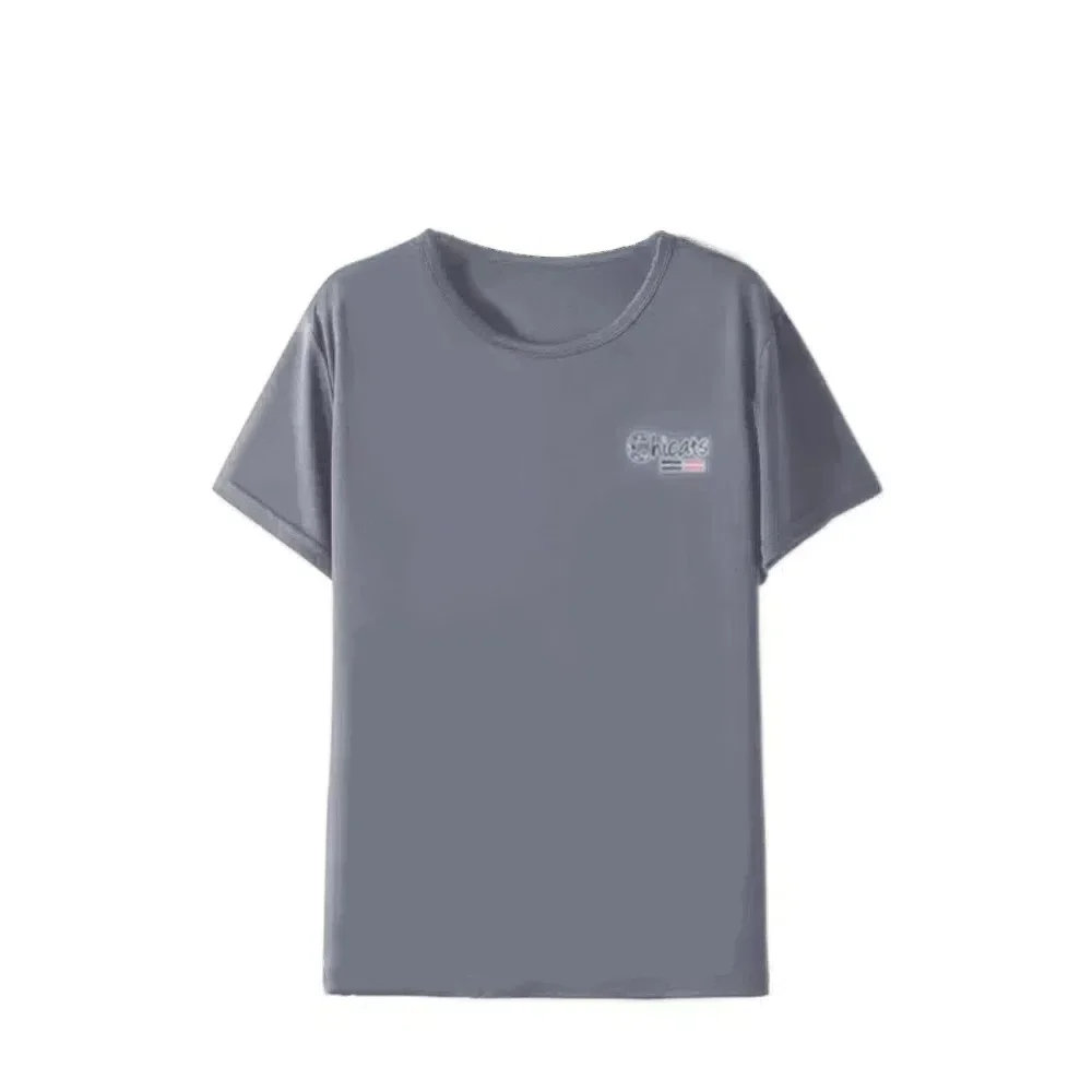 

Fashion Breathable Ice Silk T Shirts Quick Dry Loose Short Sleeve Sportswear Thin O-neck Men's Sport T-shirt Running