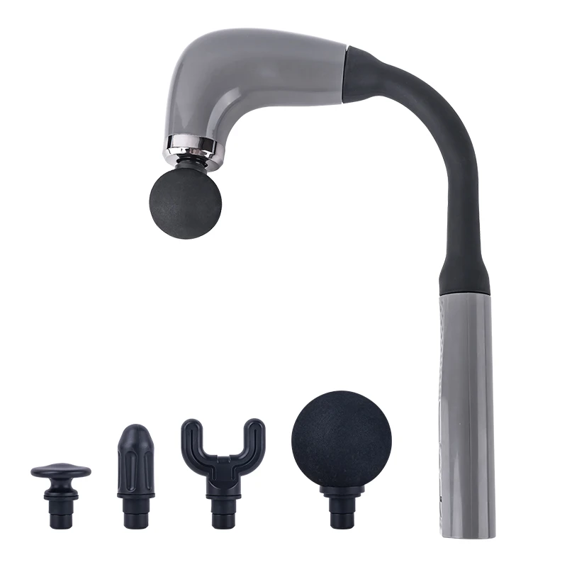 

Long Handle Muscle Gun Full Body Massage Without Bending Breaking the Limits of Arm Length 4Massage Heads for Deep Tissue Relief