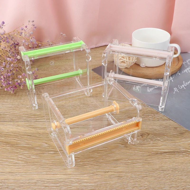 شفافة لاصق موزع القاطع مكتب اشي الشريط حامل صندوق تخزين منظم مكتب القرطاسية المدرسية التموين