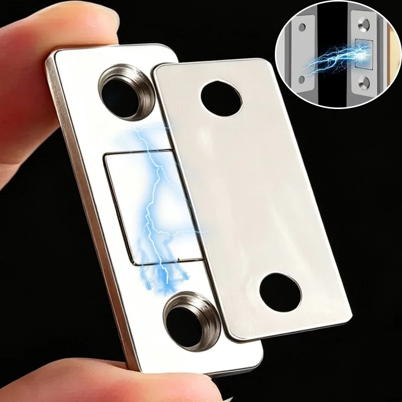 1/20pair Magnetic Door Catch Strong Magnetic Cabinet Catches Invisible Adhesive Drawer Magnet Lock Catch Kitchen Closet Closer