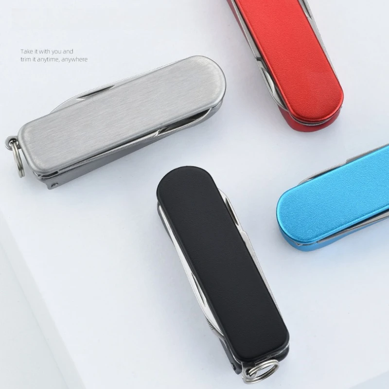 Multifunctional Nail Clippers Nail Clippers Folding Stainless Steel Nail Clippers Keychain Multi-color Optional Stainless Steel