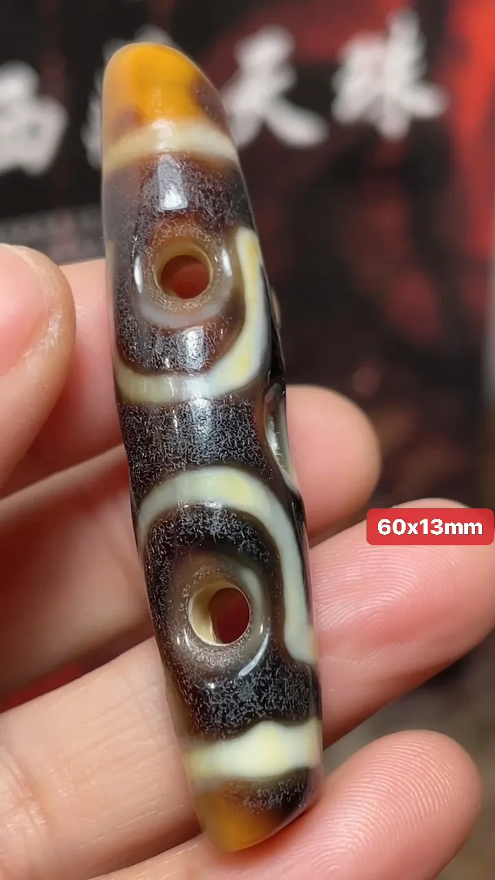 Old Tibetan Nepalese Himalayan Ancient 6 eyes Old Dzi Talisman Beads Amulet