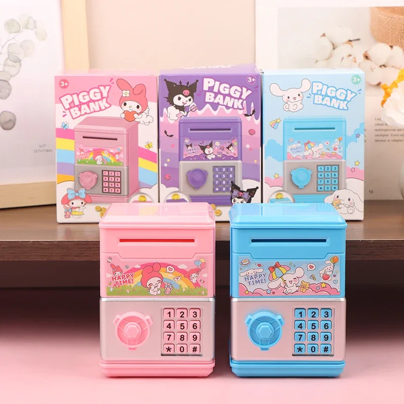 1 Piece Birthday Gift Sanrio Anime Kawaii Kuromi My Melody Cinnamoroll Safe Shape Children's Piggy Bank Girl Heart Cute Toy